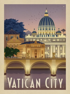 Vatican City vintage poster